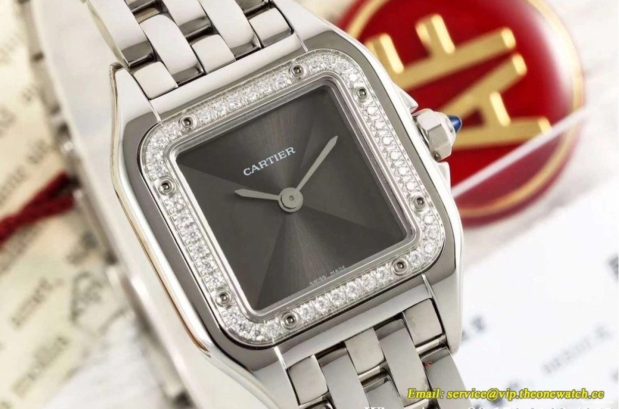 Secrete Quartz Dia Dial 22mm Ladies SS De AF Grey Panthere SS 1221